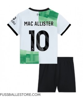Günstige Liverpool Alexis Mac Allister #10 Auswärts Trikotsatzt Kinder 2023-24 Kurzarm (+ Kurze Hosen)
